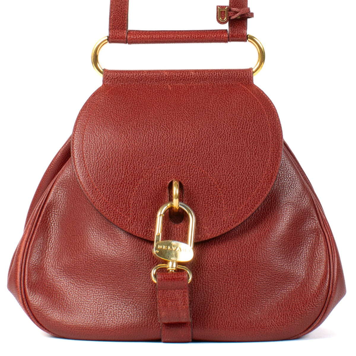 Shop 100% authentic Delvaux Red Cerceau Shoulder Bag at Labellov.com.