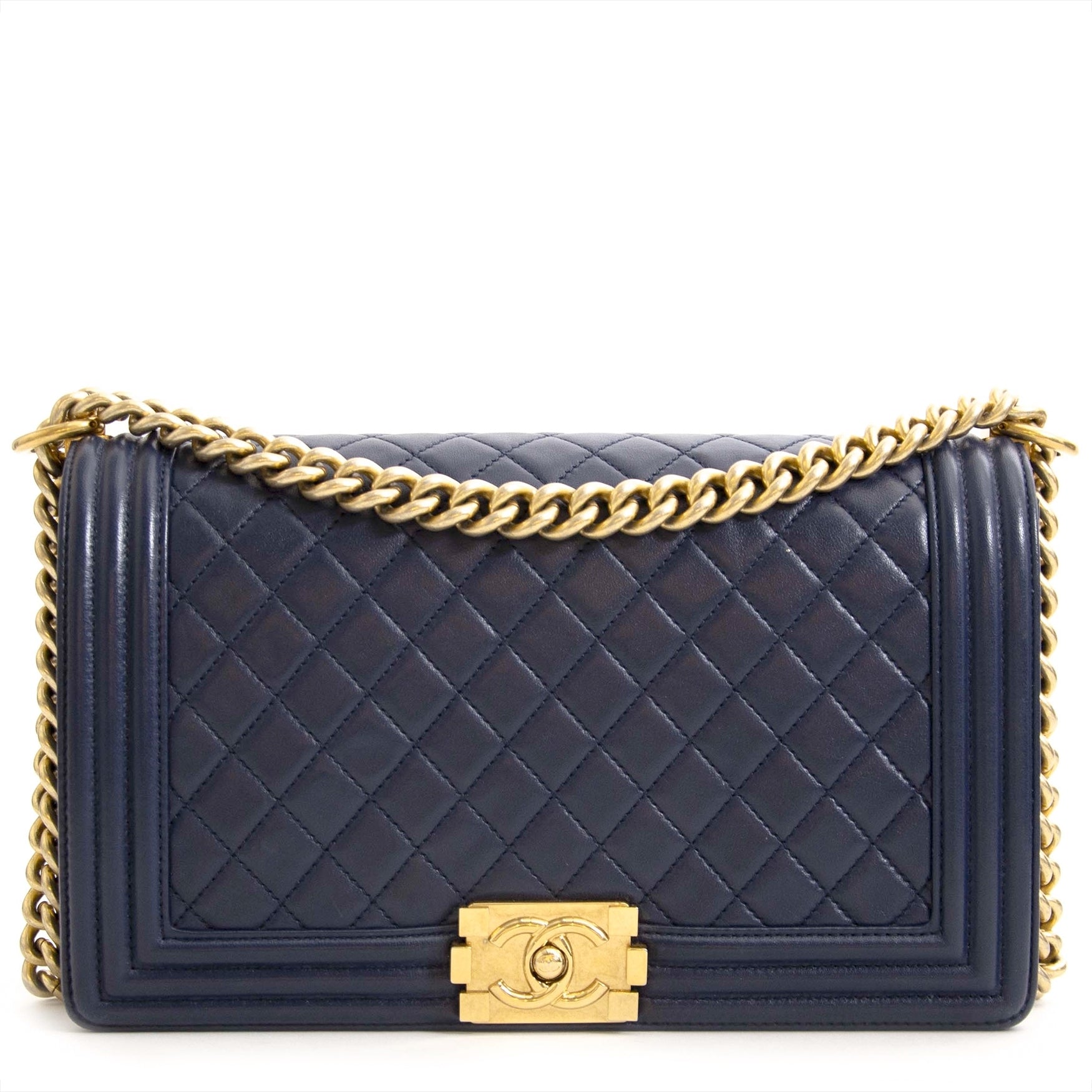 Chanel Blue New Medium Boy Bag