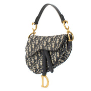 Shop 100% authentic Christian Dior Blue Oblique Mini Saddle Bag at Labellov.com.