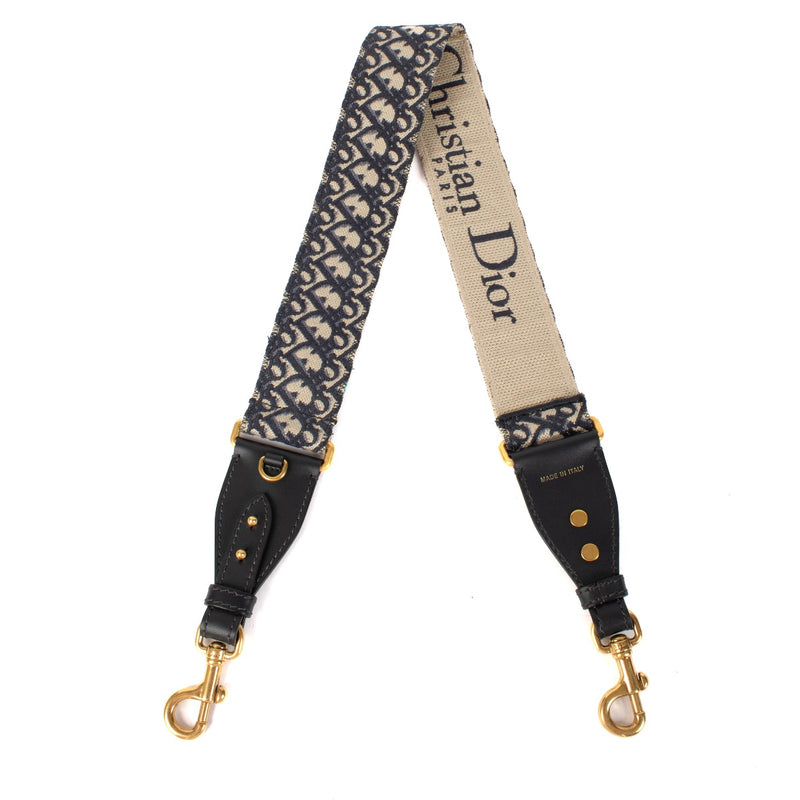 Shop 100% authentic Christian Dior Blue Oblique Bag Strap at Labellov.com.