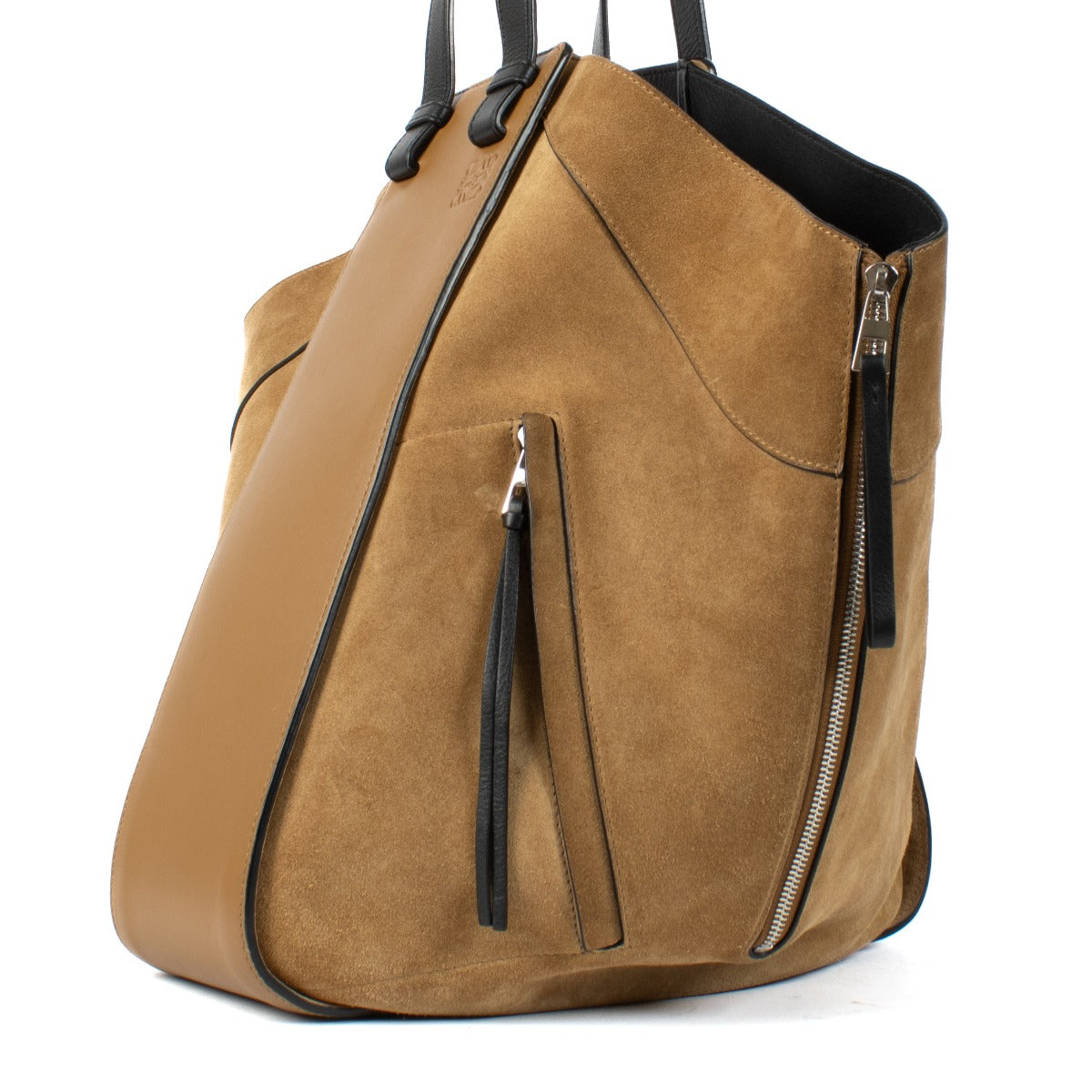 Shop 100% authentic Loewe Brown Suede Large Hammock Bag at Labellov.com.