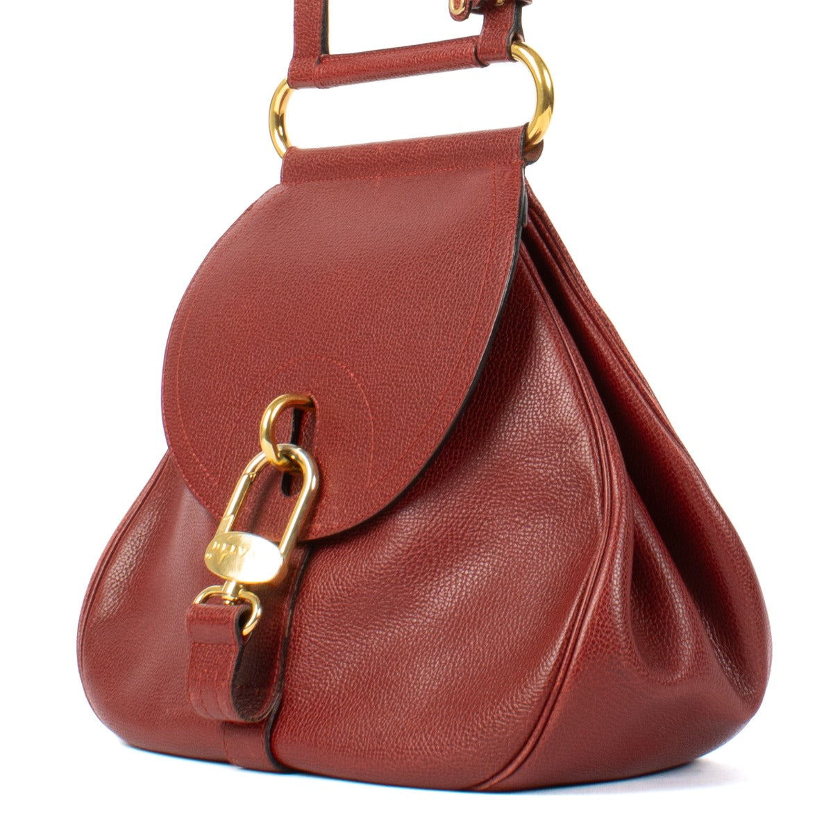 Shop 100% authentic Delvaux Red Cerceau Shoulder Bag at Labellov.com.