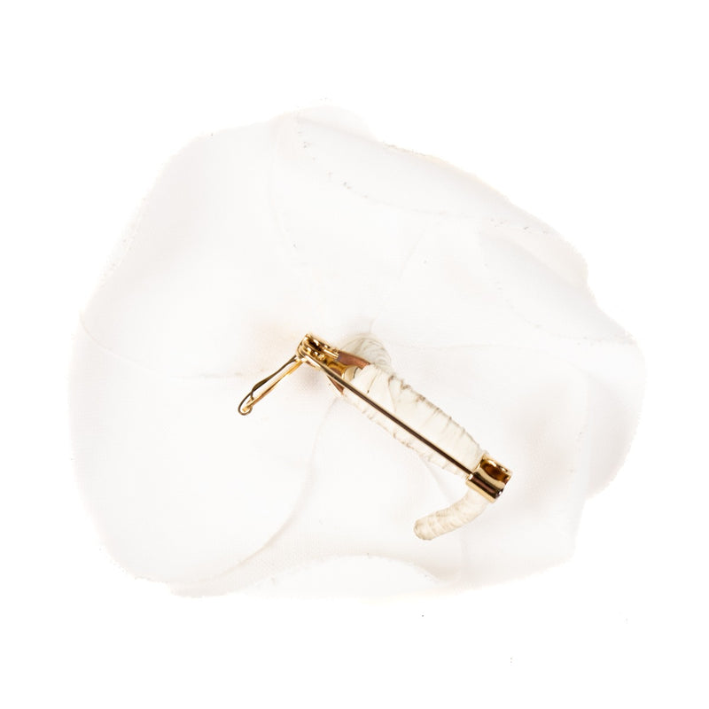 Shop 100% authentic Chanel White Camellia Brooch at Labellov.com.