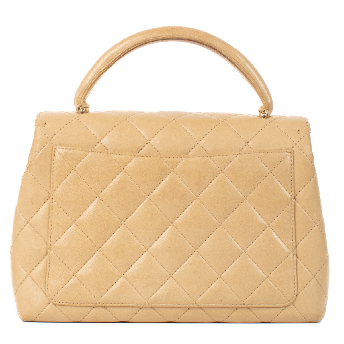 Shop 100% authentic Chanel Beige Lambskin Vintage Coco Handle Bag at Labellov.com.