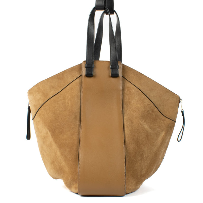 Shop 100% authentic Loewe Brown Suede Large Hammock Bag at Labellov.com.