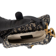 Shop 100% authentic Christian Dior Blue Oblique Mini Saddle Bag at Labellov.com.