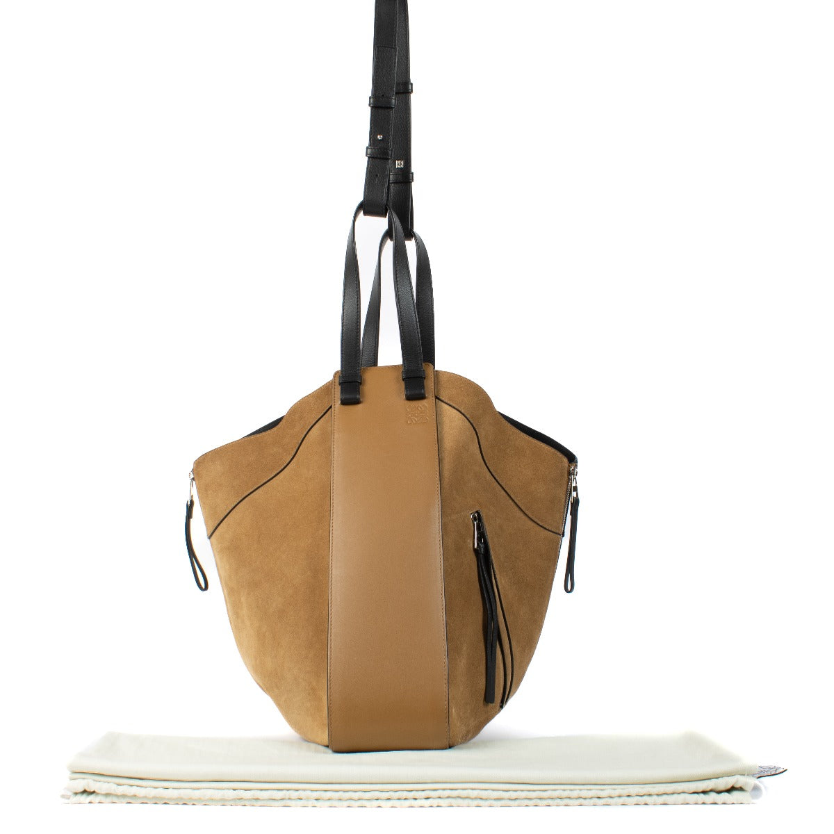 Shop 100% authentic Loewe Brown Suede Large Hammock Bag at Labellov.com.