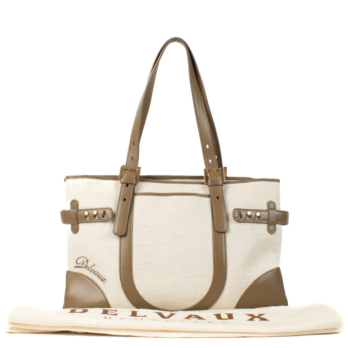 Shop 100% authentic Delvaux Brown Tempête City MM Top Handle Bag at Labellov.com.