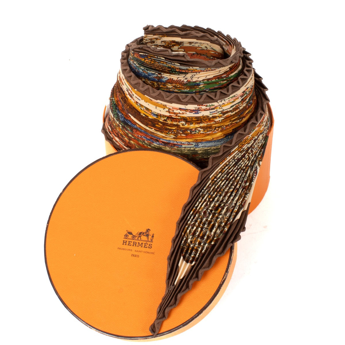 Shop 100% authentic Hermès Multicolor Silk Plissé Scarf at Labellov.com.