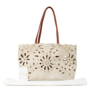 Shop 100% authentic Chloé Beige Kamilla North-South Linen Tote Bag at Labellov.com.