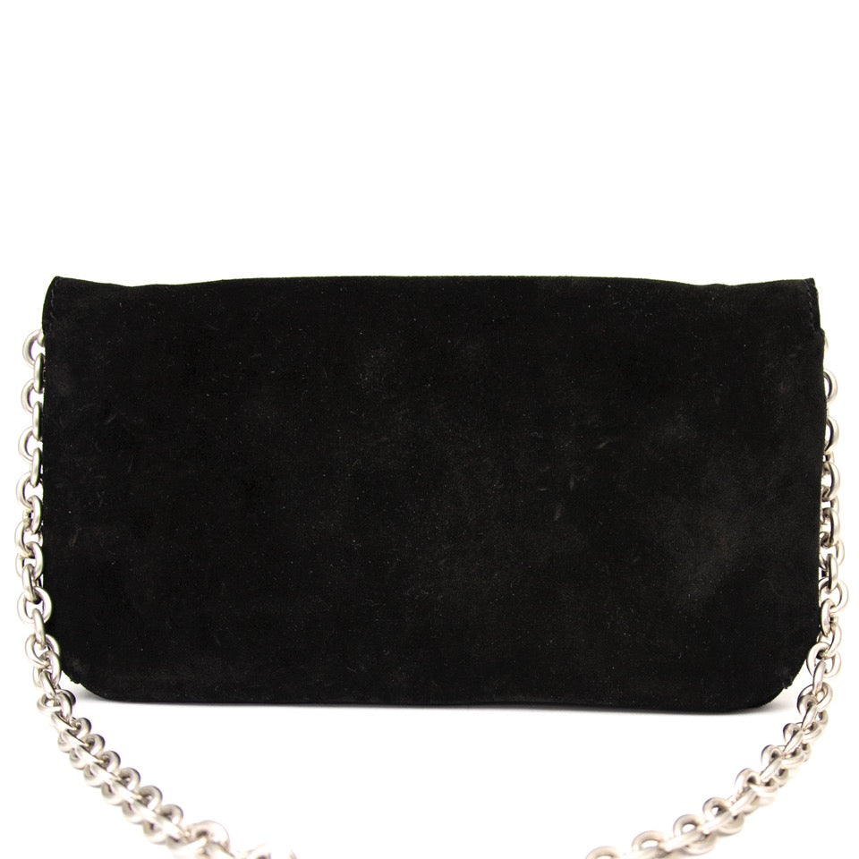 brand new Narciso Rodriguez Suede Wallet on Chain best price worldwide shipping luxury vintage