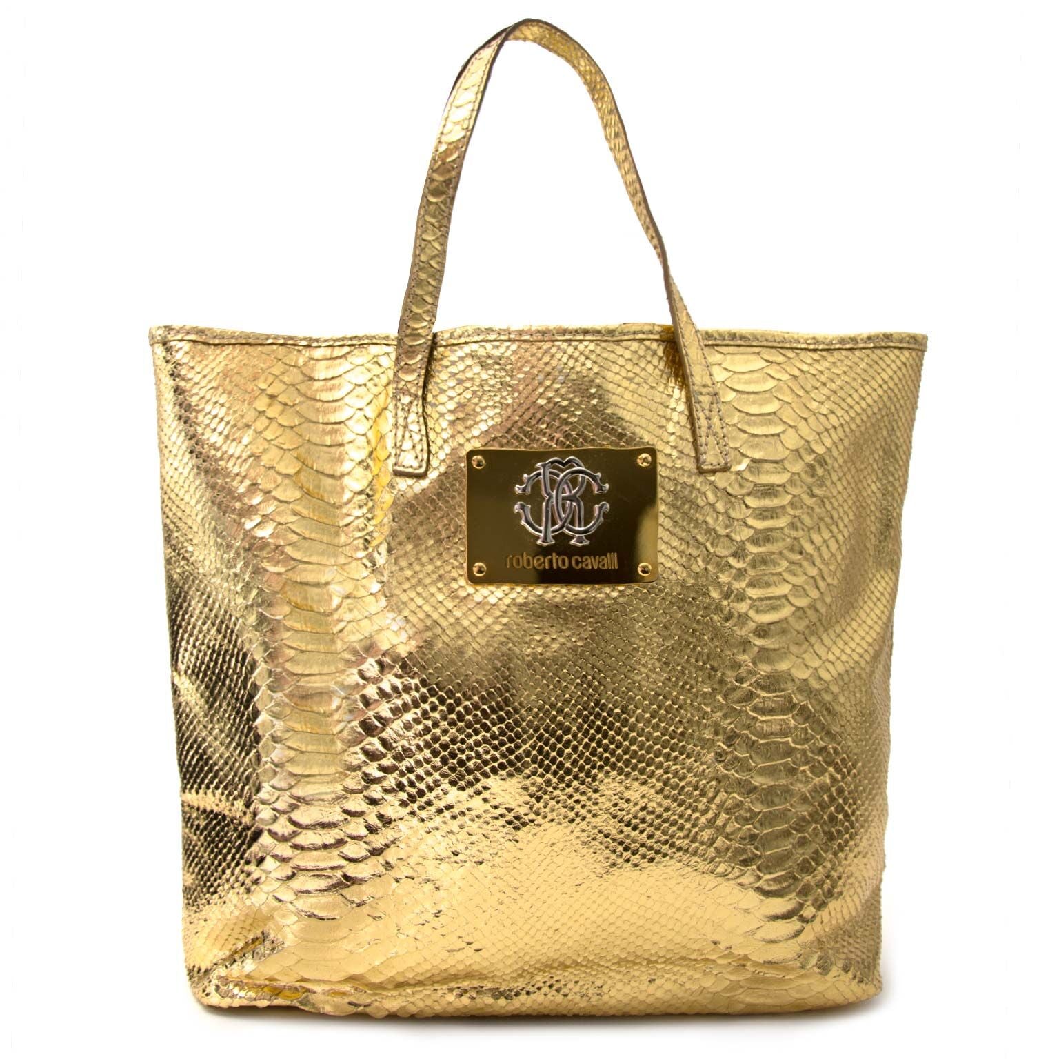 Gouden Roberto Cavalli tote bag bij labellov