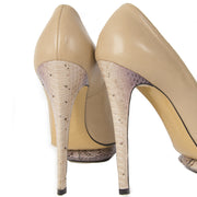 Nicolas Kirkwood Beige Snake Platform Heels Size 38