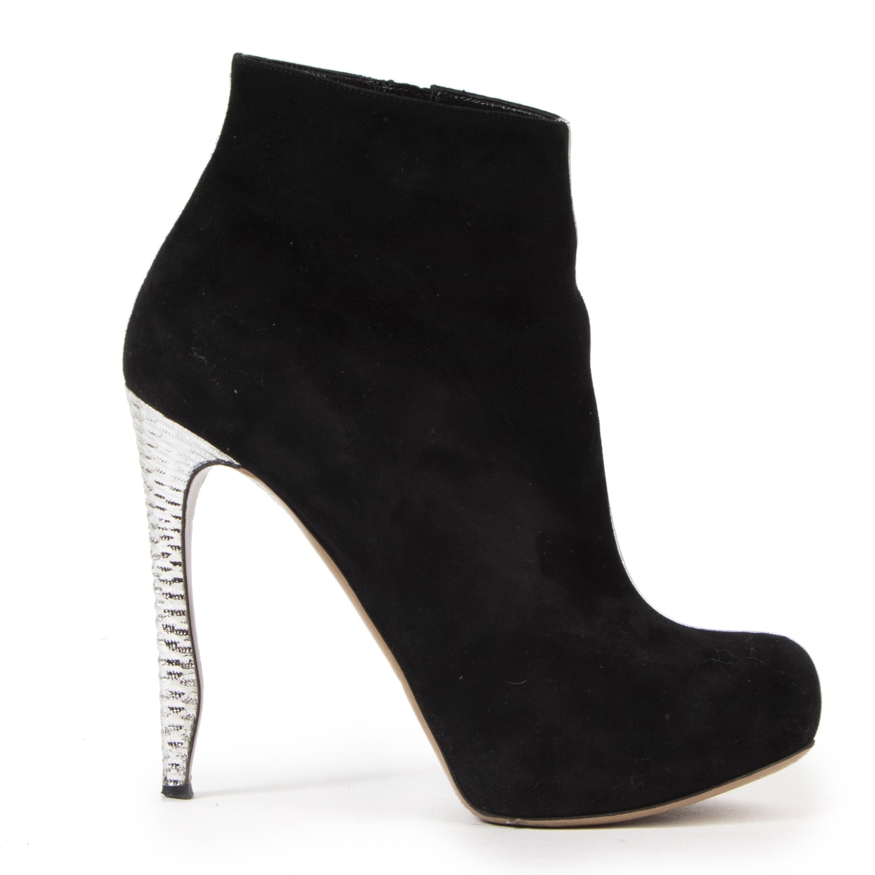 Authentieke Tweedehands Nicholas Kirkwood Black Suede Ankle Boots - Size 38 juiste prijs veilig online shoppen luxe merken webshop winkelen Antwerpen België mode fashion