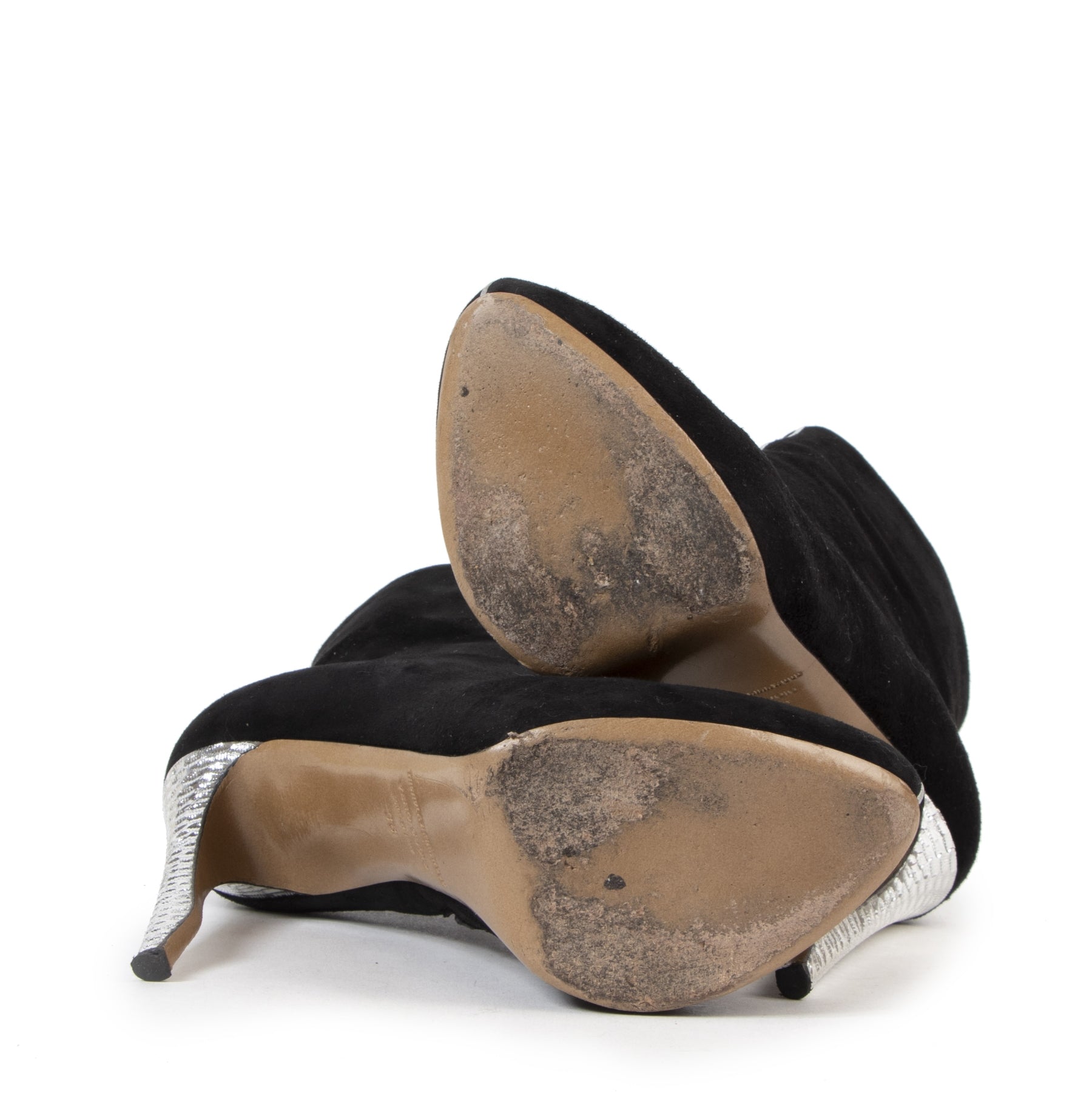 Authentic secondhand Nicholas Kirkwood Black Suede Ankle Boots - Size 38 designer shoes fashion luxury vintage webshop safe secure online shopping