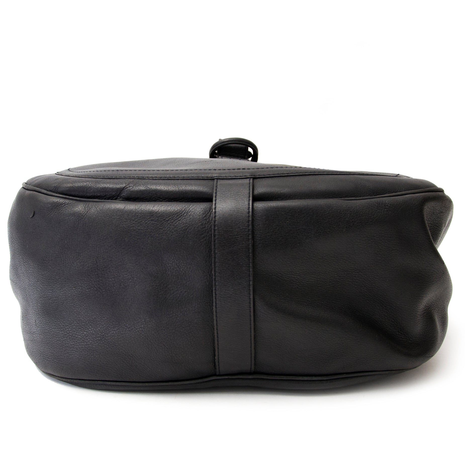 acheter en ligne comme neuf sac a dos Delvaux All Black Leather Lucifer GM