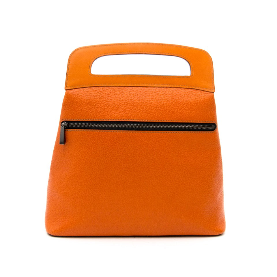 Acheter secure en ligne de sac à mains en cuir orange de Delvaux pour le meilleur prix