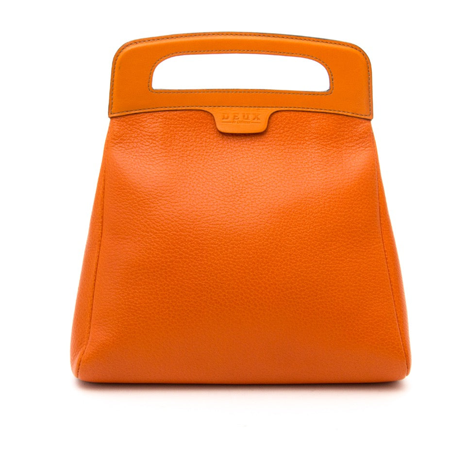 Delvaux Deux Orange Top Handle Bag for the best price online available with worldwide shipping