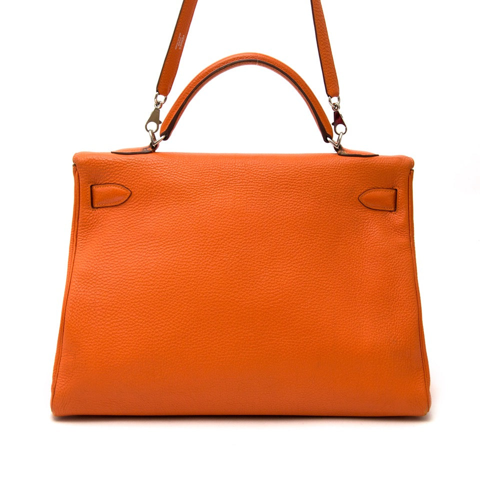 acheter en ligne pour le meilleur prix sac a main searching for the perfect hermes Christmas bag ? Hermes Kelly 40 Togo Orange PHW worldwide shipping