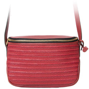 Delvaux Red 'Tissage Côtelé' Cross Body Bag