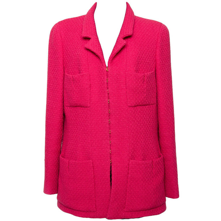 Chanel Fuchsia Bouclé Blazer