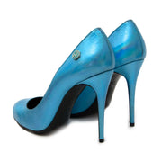 Philipp Plein 'Fortuna Plango' Irridescent Blue Pumps