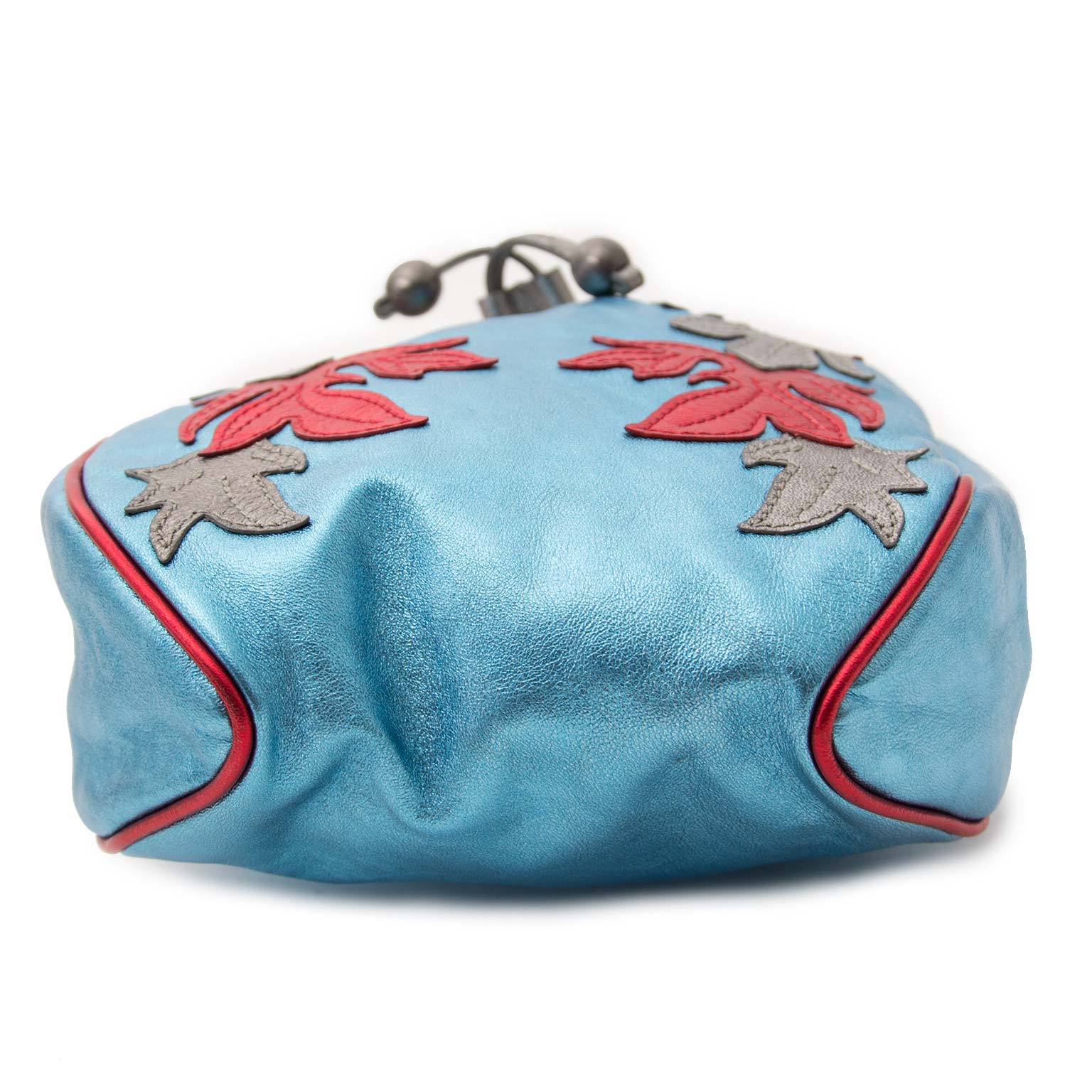 Sac seau métallique argenté, bleu et rouge Philosophy di Lorenzo Serafini