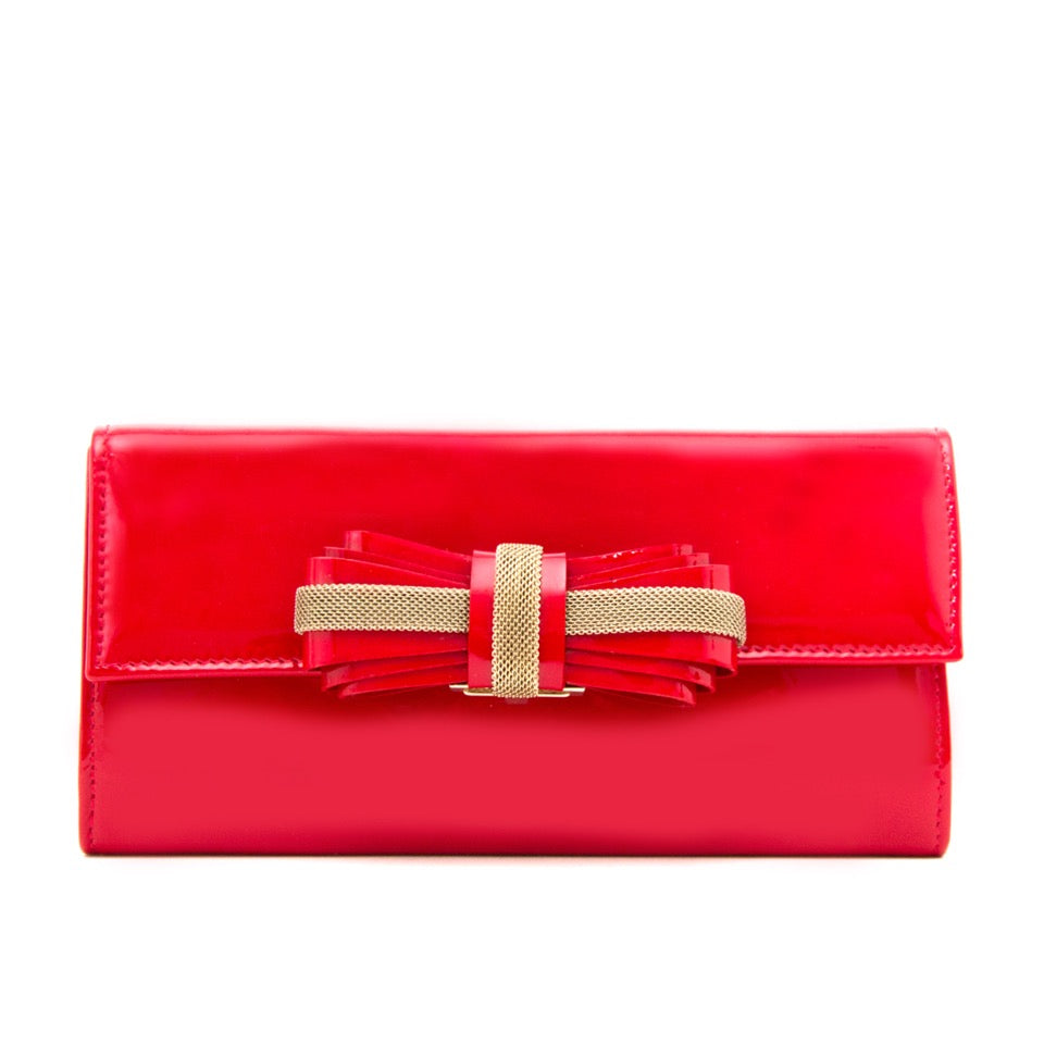 Acheter secure en ligne portefeuille Valentino Red Patent Bow Wallet pour le meilleur prix