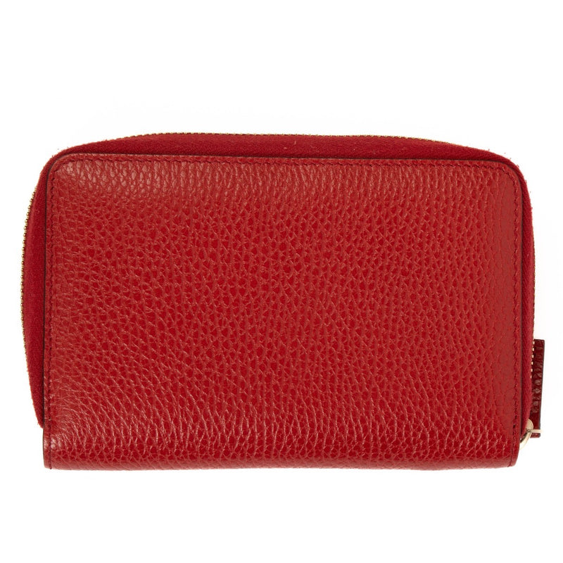 Gucci Red Zip Compact Wallet