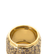 Pomellato brown diamond 'Sabbia' wide band ring now online at labellov.com for the best