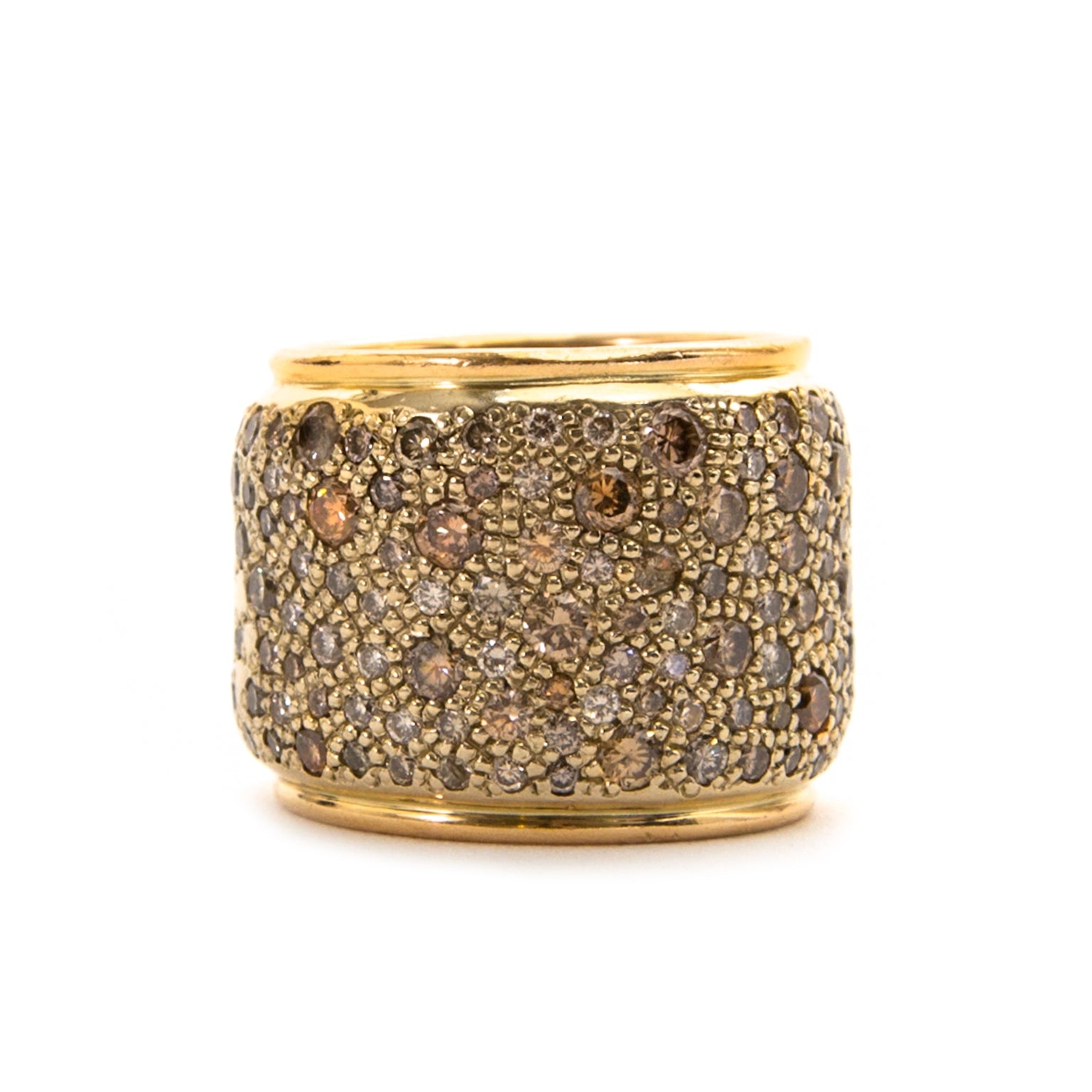Pomellato brown diamond 'Sabbia' wide band ring acheter en ligne chez labellov.com pour le meilleur prix