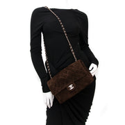 Buy your vintage Chanel Brown Suede Flap Bag online