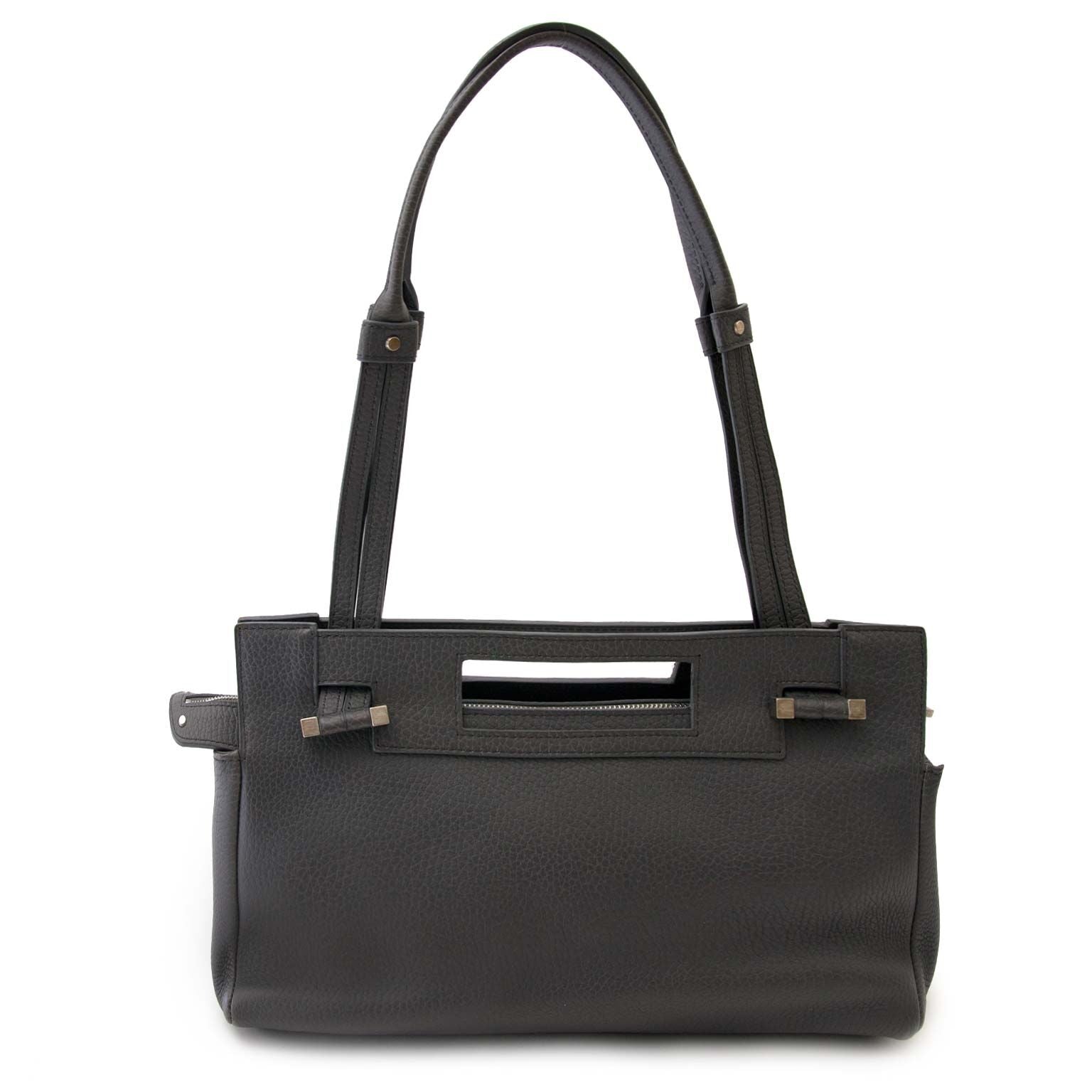 achetez Delvaux Louise Grey Leather Handbag sur labellov