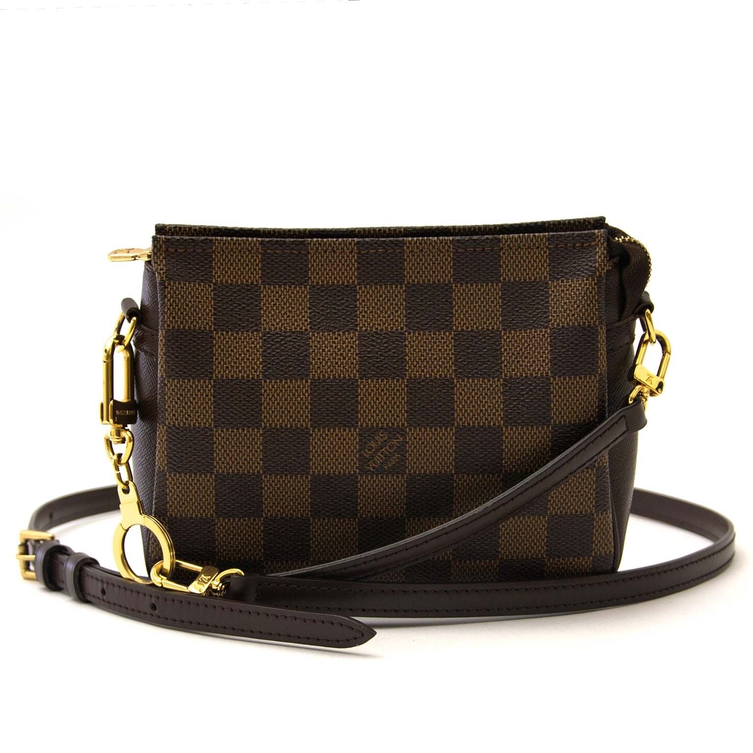 koop Louis Vuitton Navona Ebene Damier Pouch Bag bij labellov aan een goede prijs