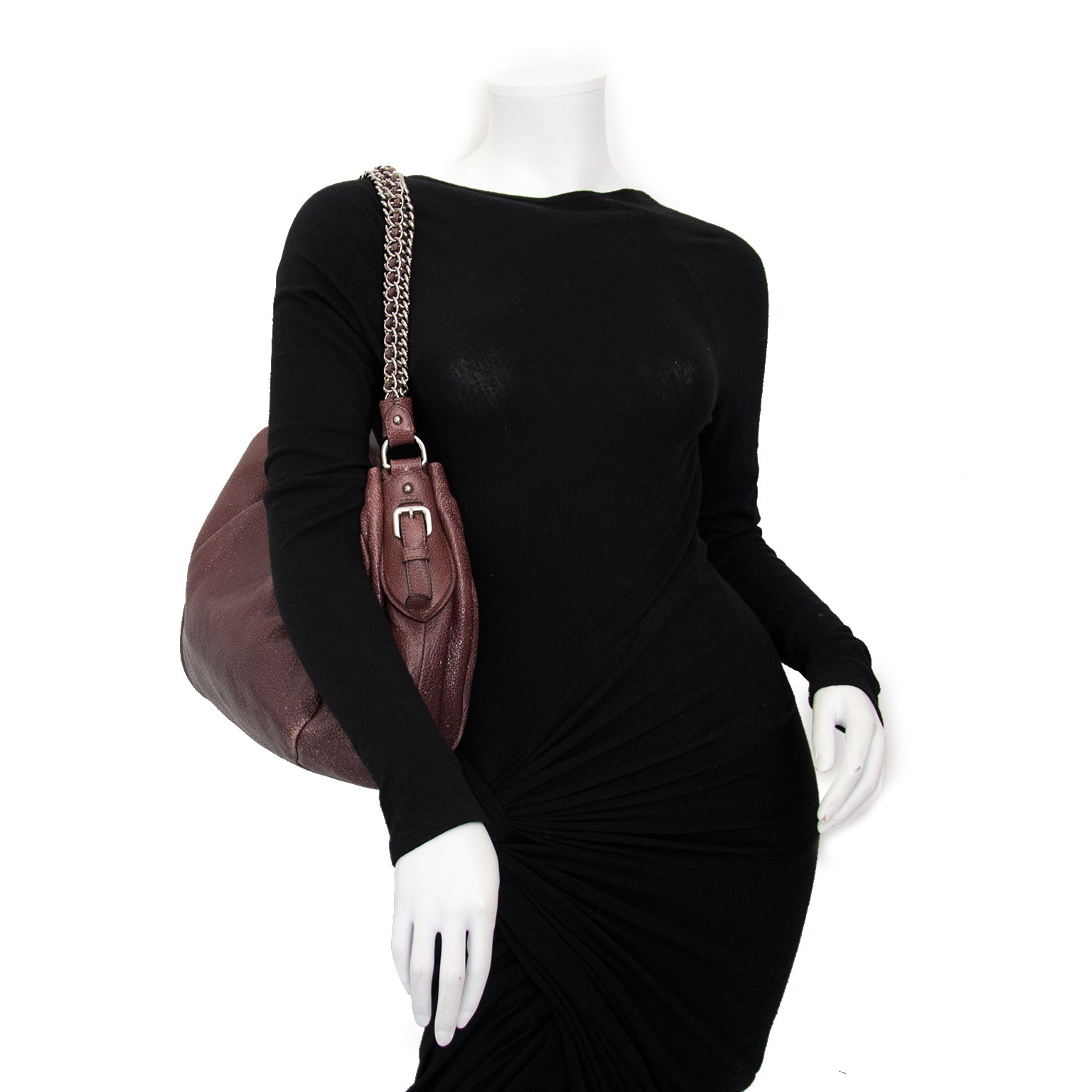 Prada Aubergine handtas nu veilig te koop aan de beste prijs op www.labellov.com