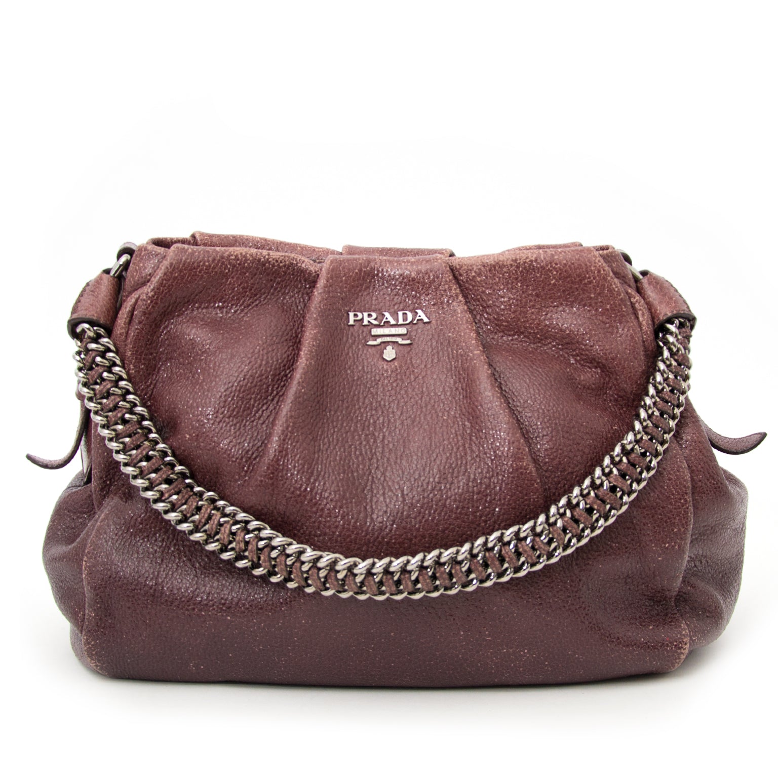 Shop now the prada Aubergine Shopper on Labellov safe and secure