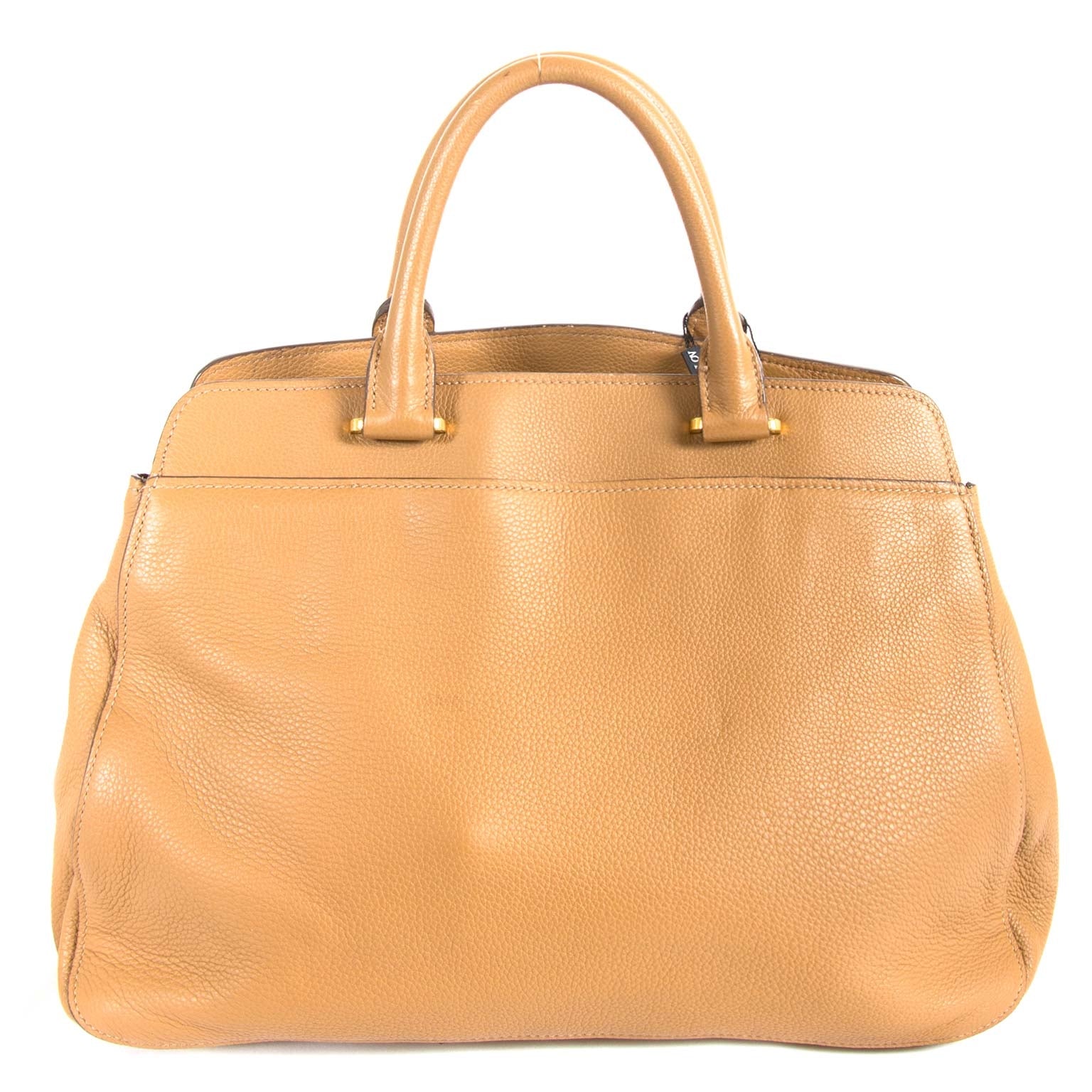 Prada beige leather tote now for sale at labellov vintage fashion webshop belgium