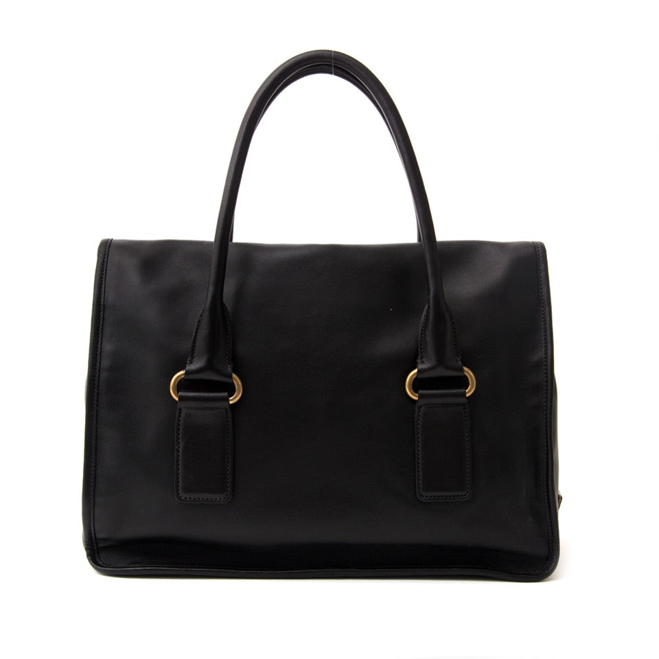 shop safe online at the best price Prada Black Leather Bag like new webshop labellovcom