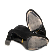 achetez seconde main Prada Black Suede Buckle Booties - Size 38 chez labellov vintage boutique en ligne au meilleur prix