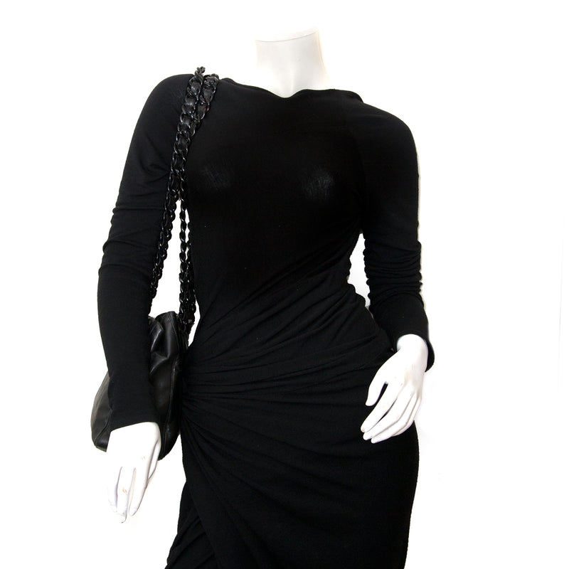 prada plastic chain black leather shoulder bag now for sale at labellov vintage fashion webshop belgium