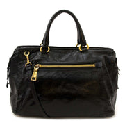 safe online shopping at labellov vintage fashion webshop with prada black front zip shoulder bag