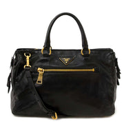 Buy authentic prada black front zip shoulder bag now online at labellov vintage fashion webshop