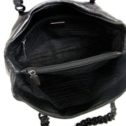 Prada Black Leather Shoulder Bag en vendre chez labellov au meilleur prix