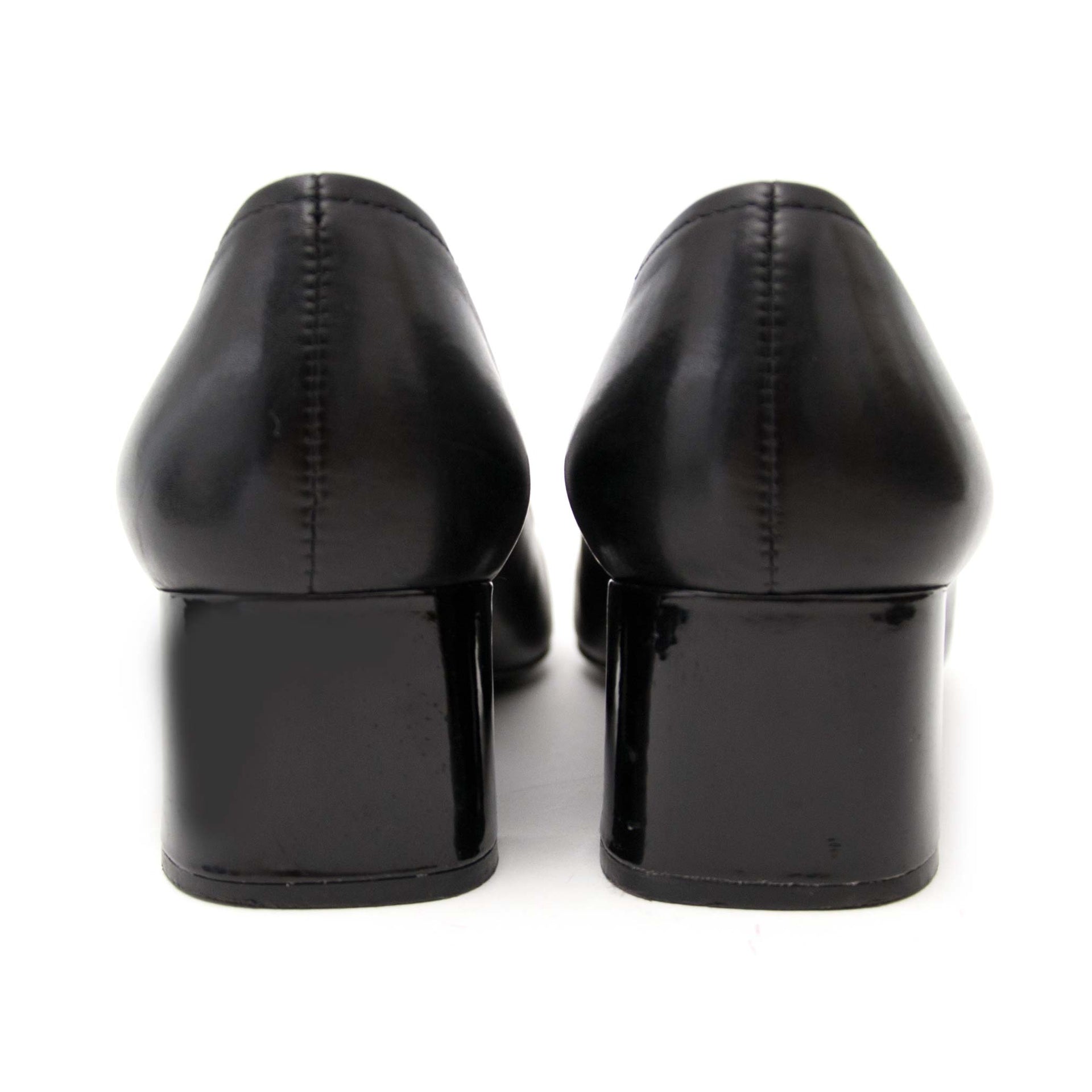 Are you looking for authentic Prada Block Heel Patent Pumps?