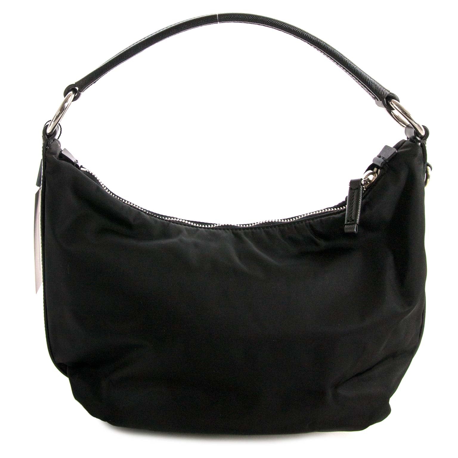 Prada Black Nylon Shoulder Bag now at labellov vintage fashion webshop belgium