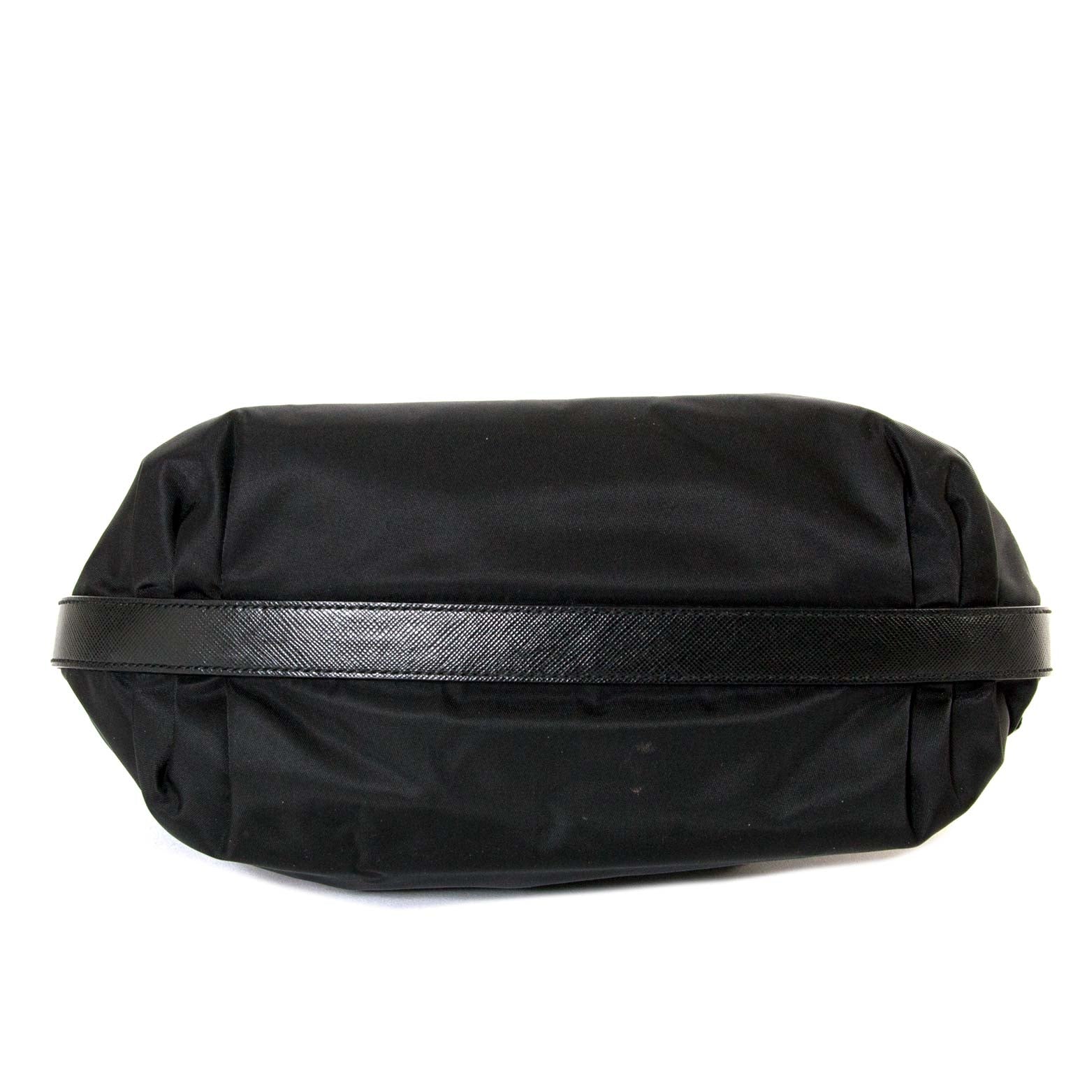 Prada Black Nylon Shoulder Bag now at labellov vintage fashion webshop belgium