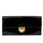 prada black patent leather wallet now for sale at labellov vintage fashion webshop belgium