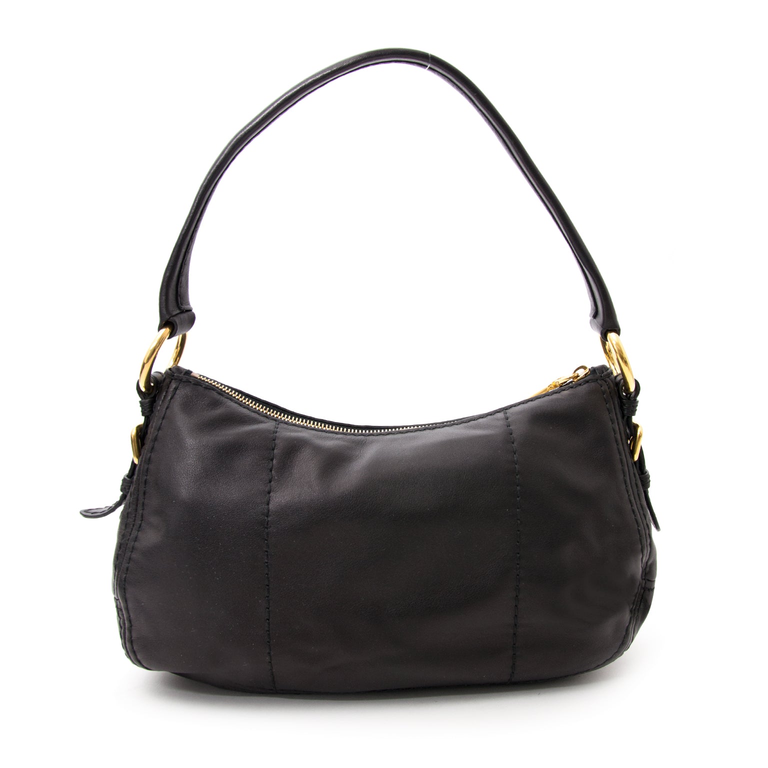Acheter secur en ligne des sacs a mains de Prada en cuir noir pour le meilleur prix