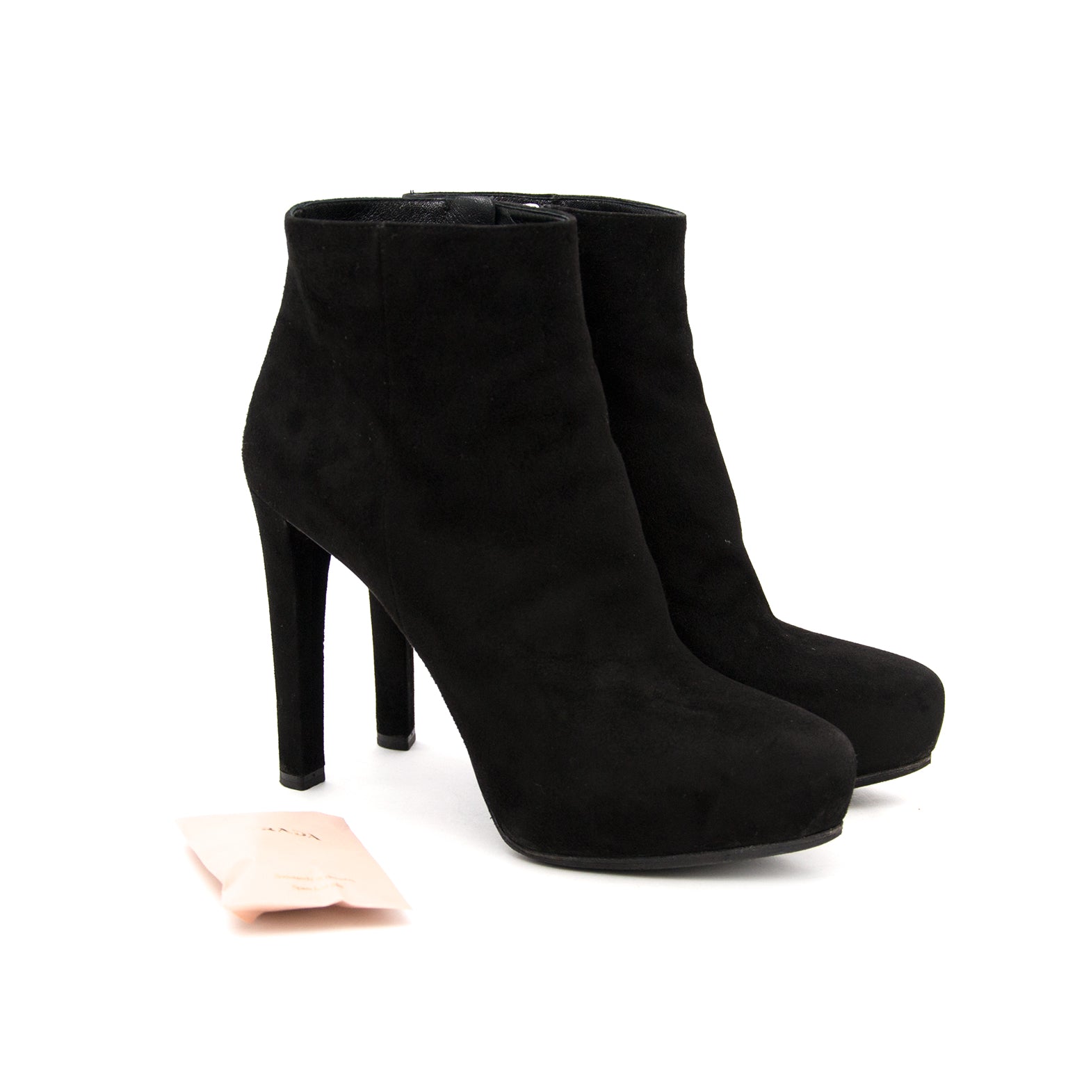 Prada Suede Platform Booties on sale for the best price at Labellov