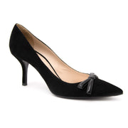 Prada Black Suede Court Pumps available for sale online at Labellov